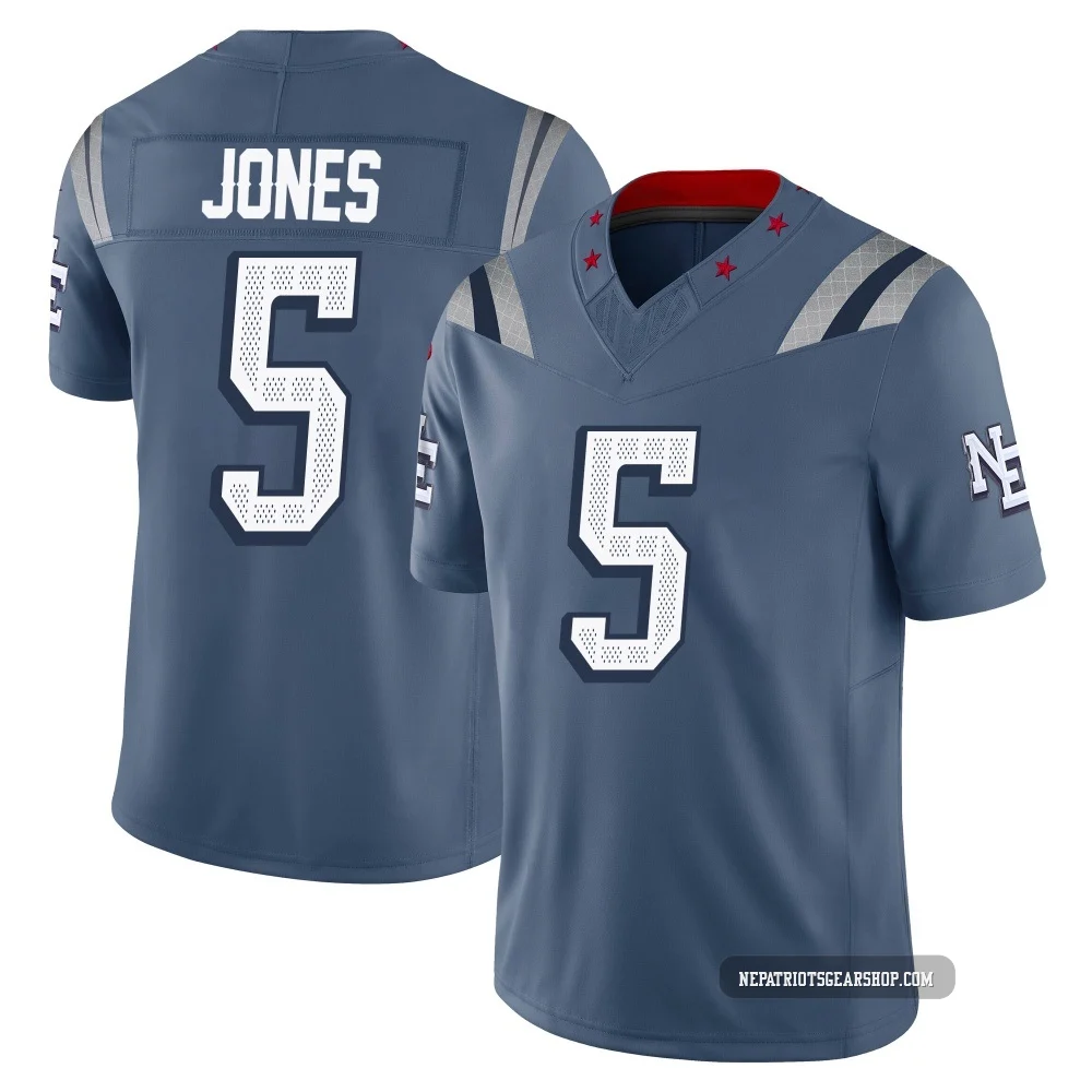 Dre'Mont Jones ＃5 New England Patriots Limited Storm 2025 Rivalries Collection Jersey - Youth Blue