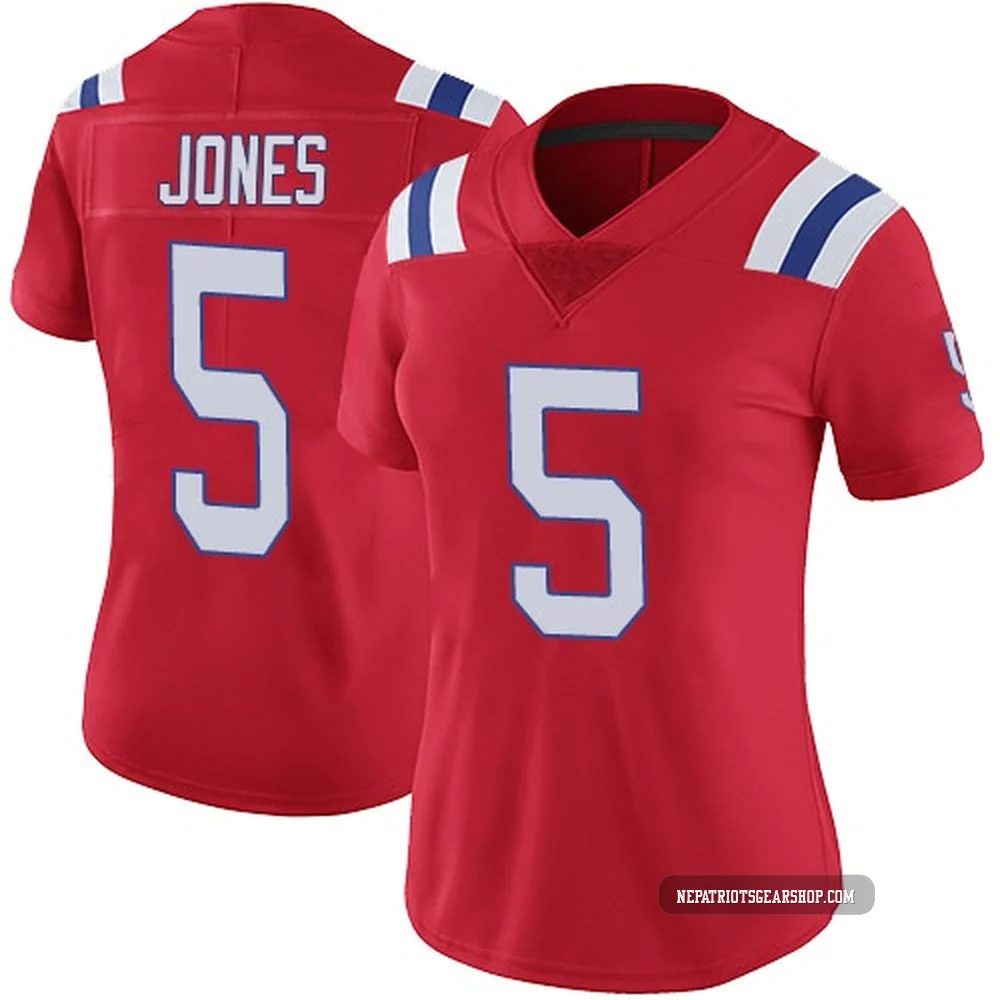 Dre'Mont Jones ＃5 New England Patriots Limited Vapor Untouchable Alternate Jersey - Women's Red