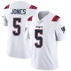 Dre'Mont Jones ＃5 New England Patriots Limited Vapor Untouchable Jersey - Youth White
