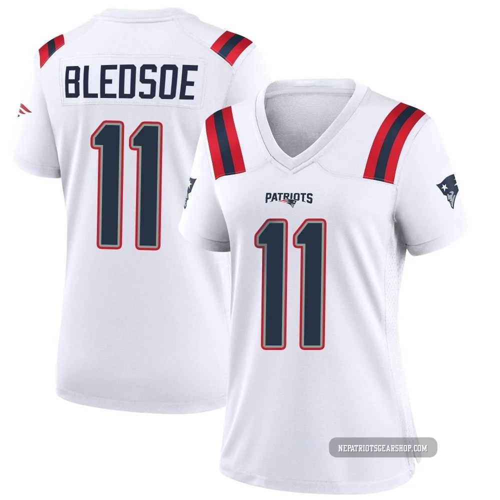 Drew Bledsoe ＃11 New England Patriots Game Jersey - Women's White