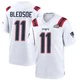Drew Bledsoe ＃11 New England Patriots Game Super Bowl LX Patch Jersey - Youth White
