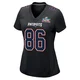 Efton Chism III ＃86 New England Patriots Game Carbon Fashion Super Bowl LX Patch Jersey - Women's Black