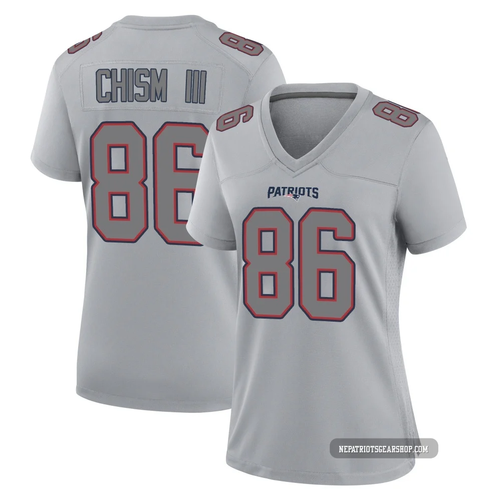 Efton Chism III ＃86 New England Patriots Game Silver Atmosphere Fashion Jersey - Women's