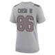 Efton Chism III ＃86 New England Patriots Game Silver Atmosphere Fashion Super Bowl LX Patch Jersey - Women's