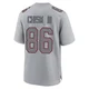 Efton Chism III ＃86 New England Patriots Game Silver Atmosphere Fashion Super Bowl LX Patch Jersey - Youth