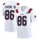 Efton Chism III ＃86 New England Patriots Game Super Bowl LX Patch Jersey - Men's White