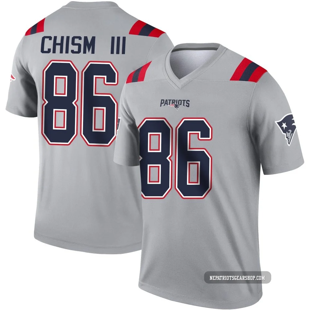 Efton Chism III ＃86 New England Patriots Legend Inverted Jersey - Youth Gray