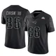 Efton Chism III ＃86 New England Patriots Limited Reflective Super Bowl LX Patch Jersey - Youth Black