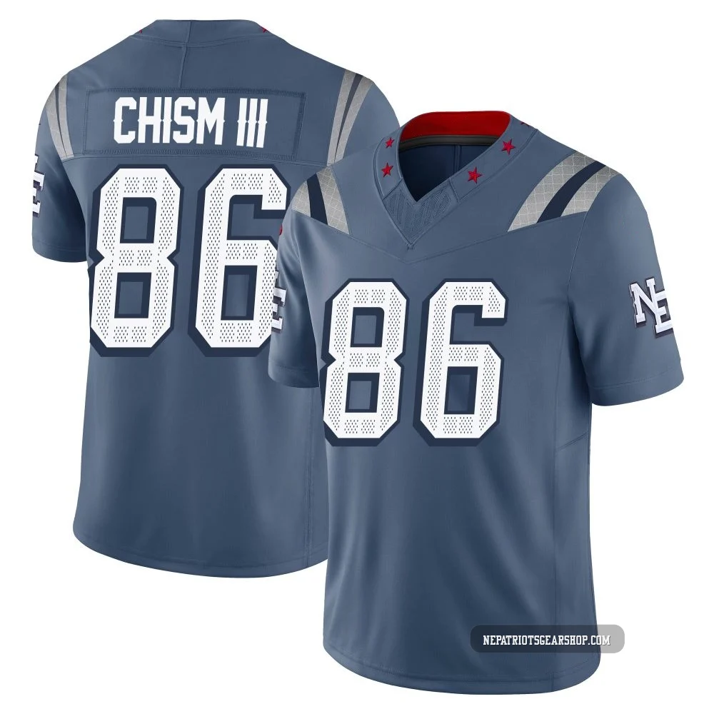 Efton Chism III ＃86 New England Patriots Limited Storm 2025 Rivalries Collection Jersey - Youth Blue