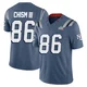 Efton Chism III ＃86 New England Patriots Limited Storm 2025 Rivalries Collection Super Bowl LX Patch Jersey - Youth Blue