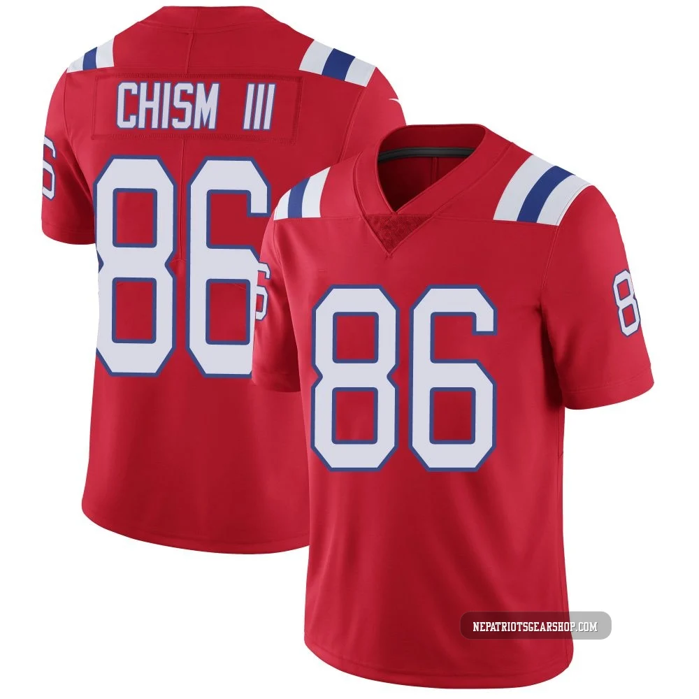 Efton Chism III ＃86 New England Patriots Limited Vapor Untouchable Alternate Jersey - Youth Red