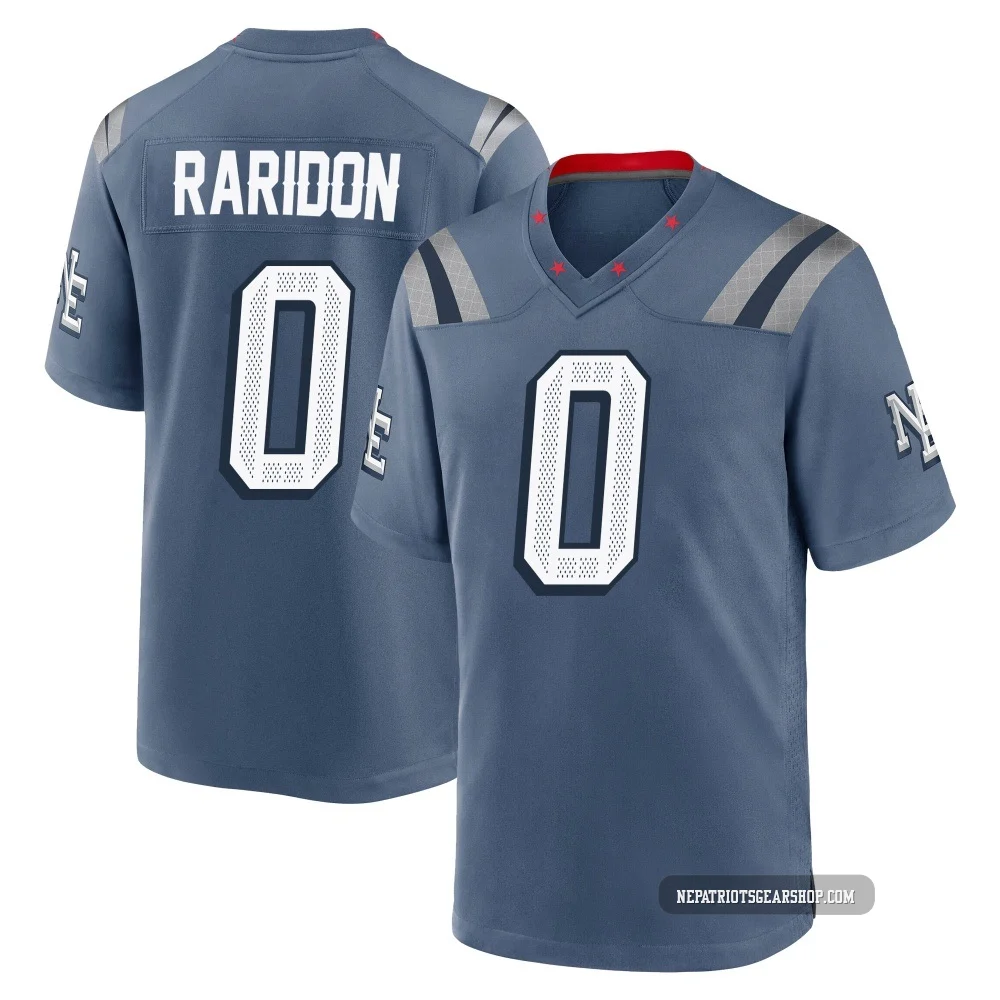 Eli Raridon ＃0 New England Patriots Game Storm 2025 Rivalries Collection Jersey - Youth Blue