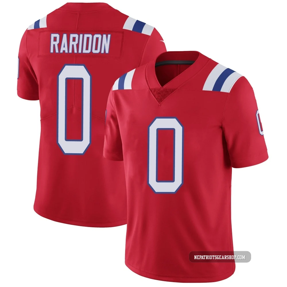 Eli Raridon ＃0 New England Patriots Limited Vapor Untouchable Alternate Jersey - Men's Red