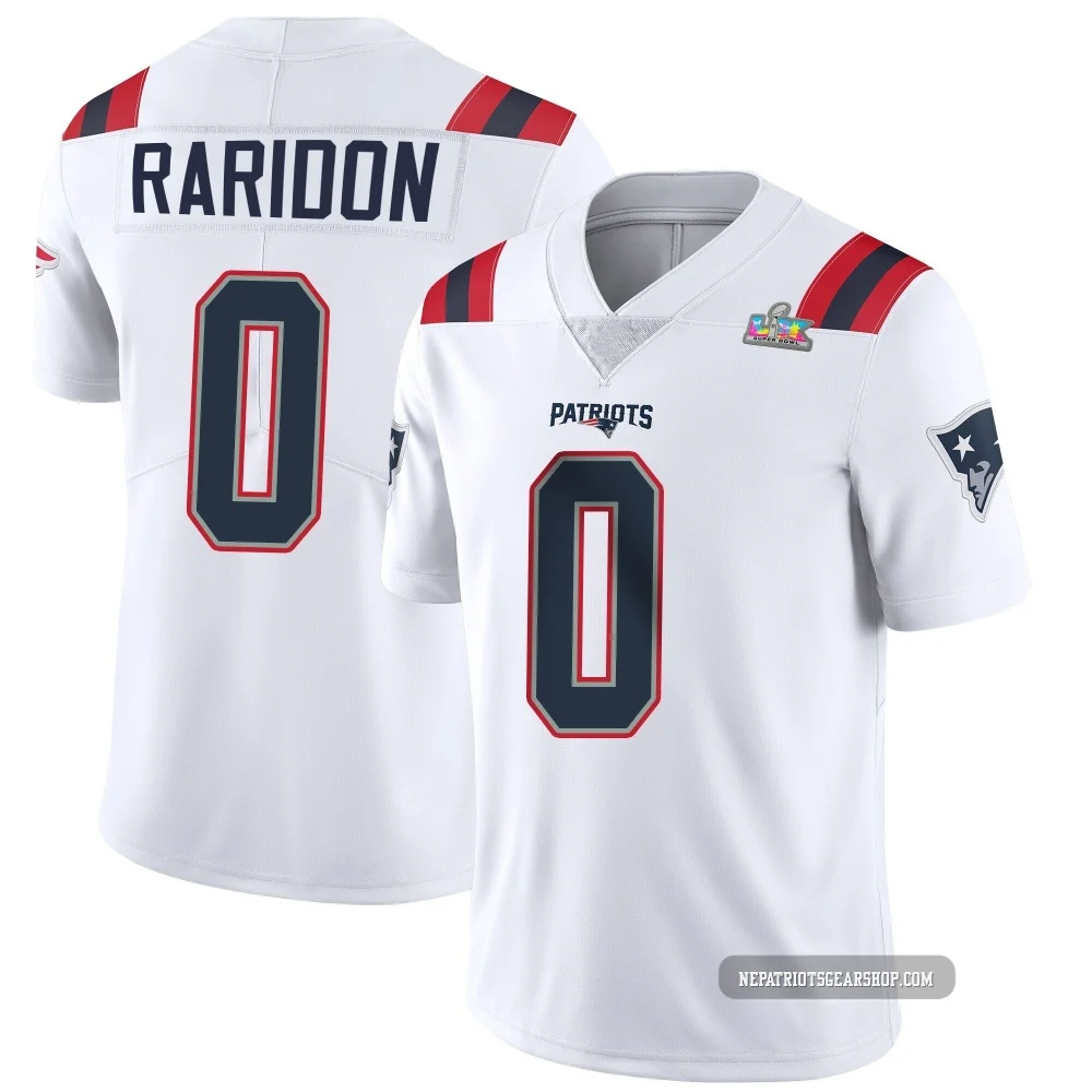 Eli Raridon ＃0 New England Patriots Limited Vapor Untouchable Super Bowl LX Patch Jersey - Men's White