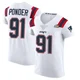 Elijah Ponder ＃91 New England Patriots Elite Vapor Untouchable Super Bowl LX Patch Jersey - Men's White