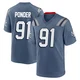 Elijah Ponder ＃91 New England Patriots Game Storm 2025 Rivalries Collection Jersey - Youth Blue