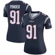 Elijah Ponder ＃91 New England Patriots Legend Jersey - Women's Navy