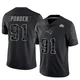 Elijah Ponder ＃91 New England Patriots Limited Reflective Super Bowl LX Patch Jersey - Youth Black
