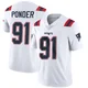 Elijah Ponder ＃91 New England Patriots Limited Vapor Untouchable Jersey - Youth White