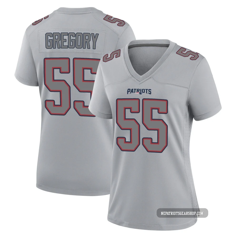 Eric Gregory ＃55 New England Patriots Game Silver Atmosphere Fashion Jersey - Women's