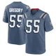 Eric Gregory ＃55 New England Patriots Game Storm 2025 Rivalries Collection Jersey - Youth Blue