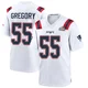 Eric Gregory ＃55 New England Patriots Game Super Bowl LX Patch Jersey - Youth White