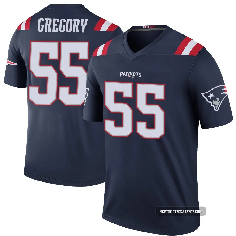 Eric Gregory ＃55 New England Patriots Legend Color Rush Jersey - Men's Navy