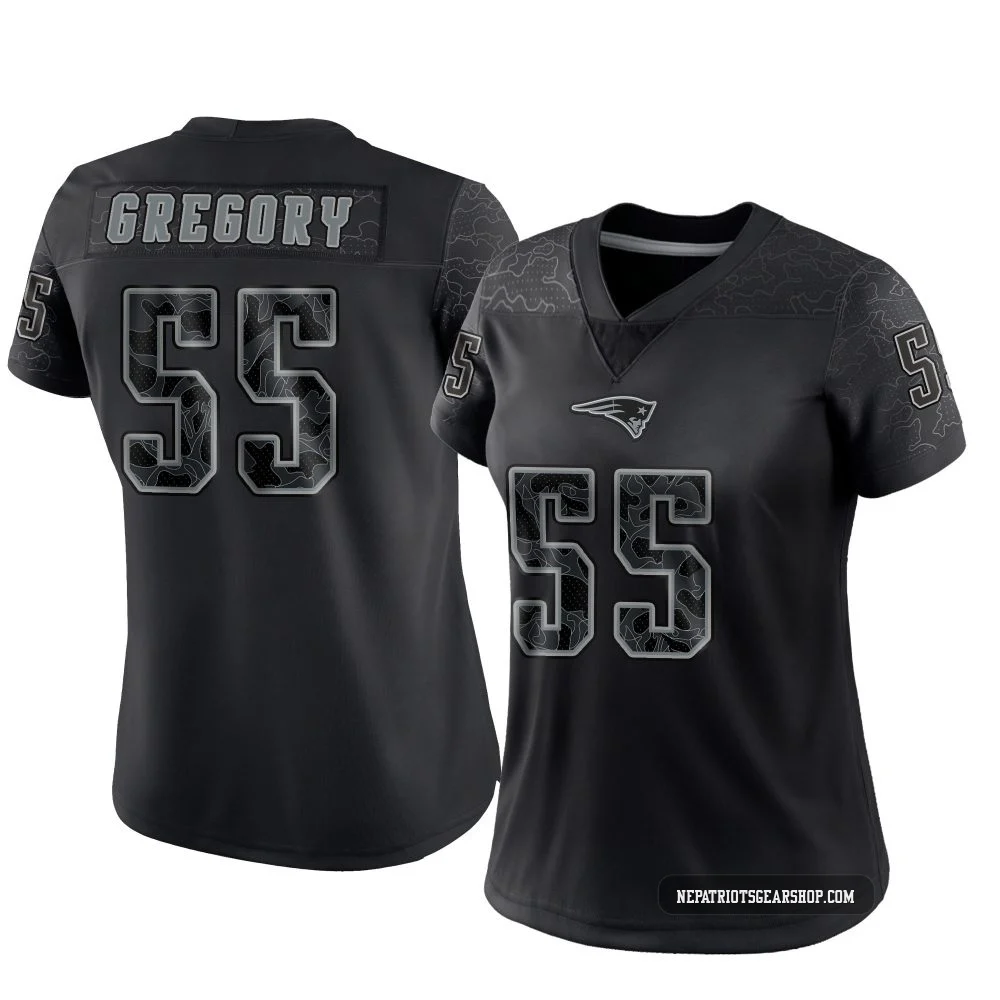 Eric Gregory ＃55 New England Patriots Limited Reflective Jersey - Women's Black