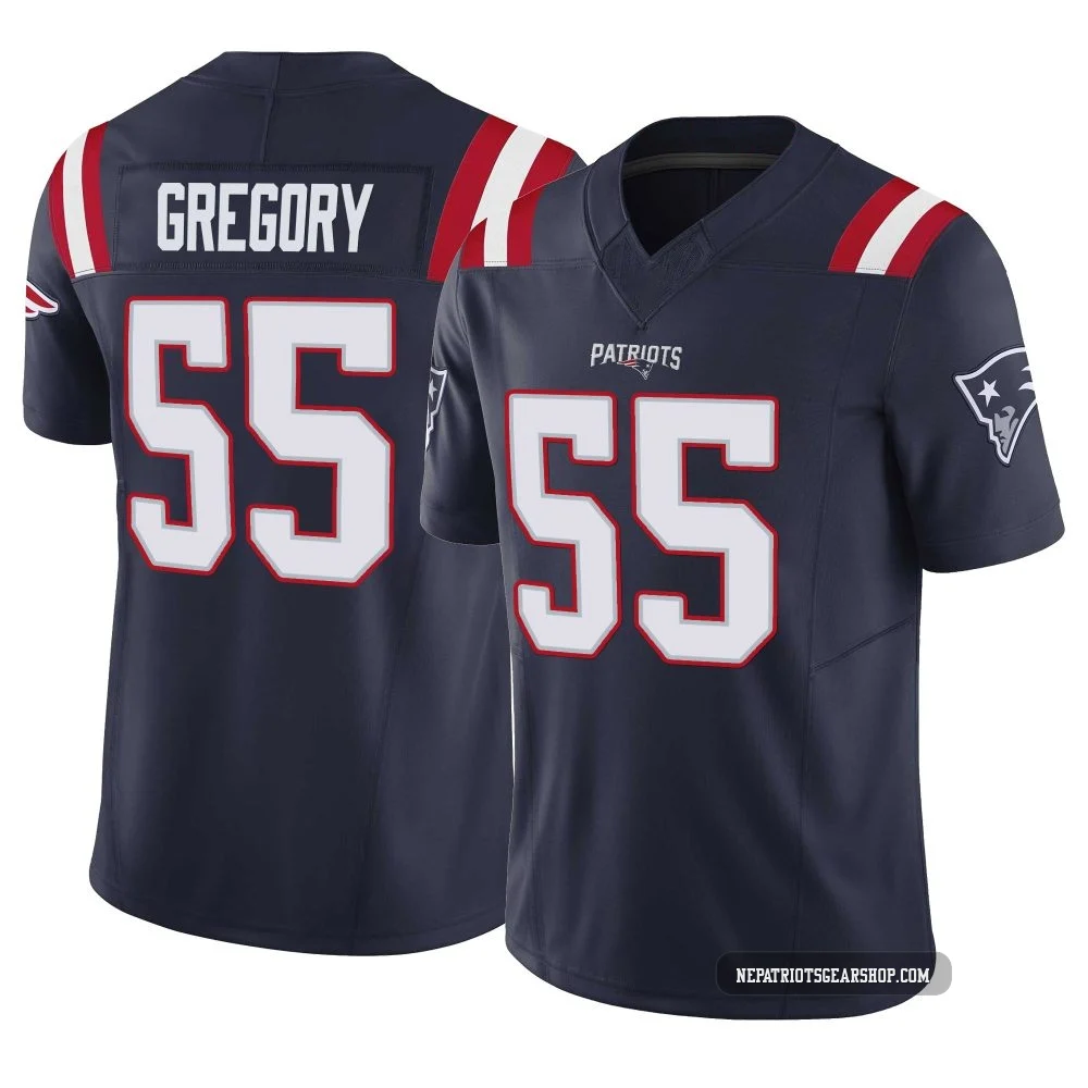 Eric Gregory ＃55 New England Patriots Limited Vapor F.U.S.E. Jersey - Youth Navy