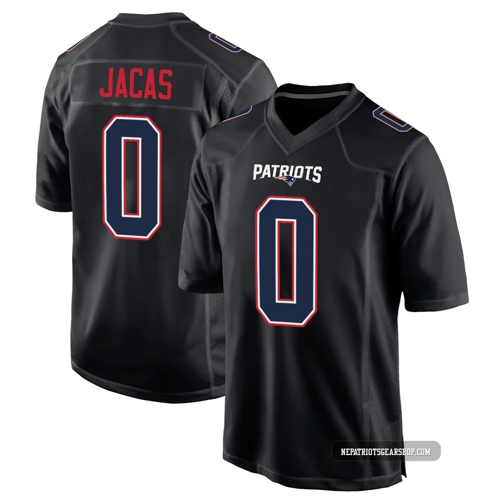 Gabe Jacas ＃0 New England Patriots Game Carbon Fashion Jersey - Men's Black