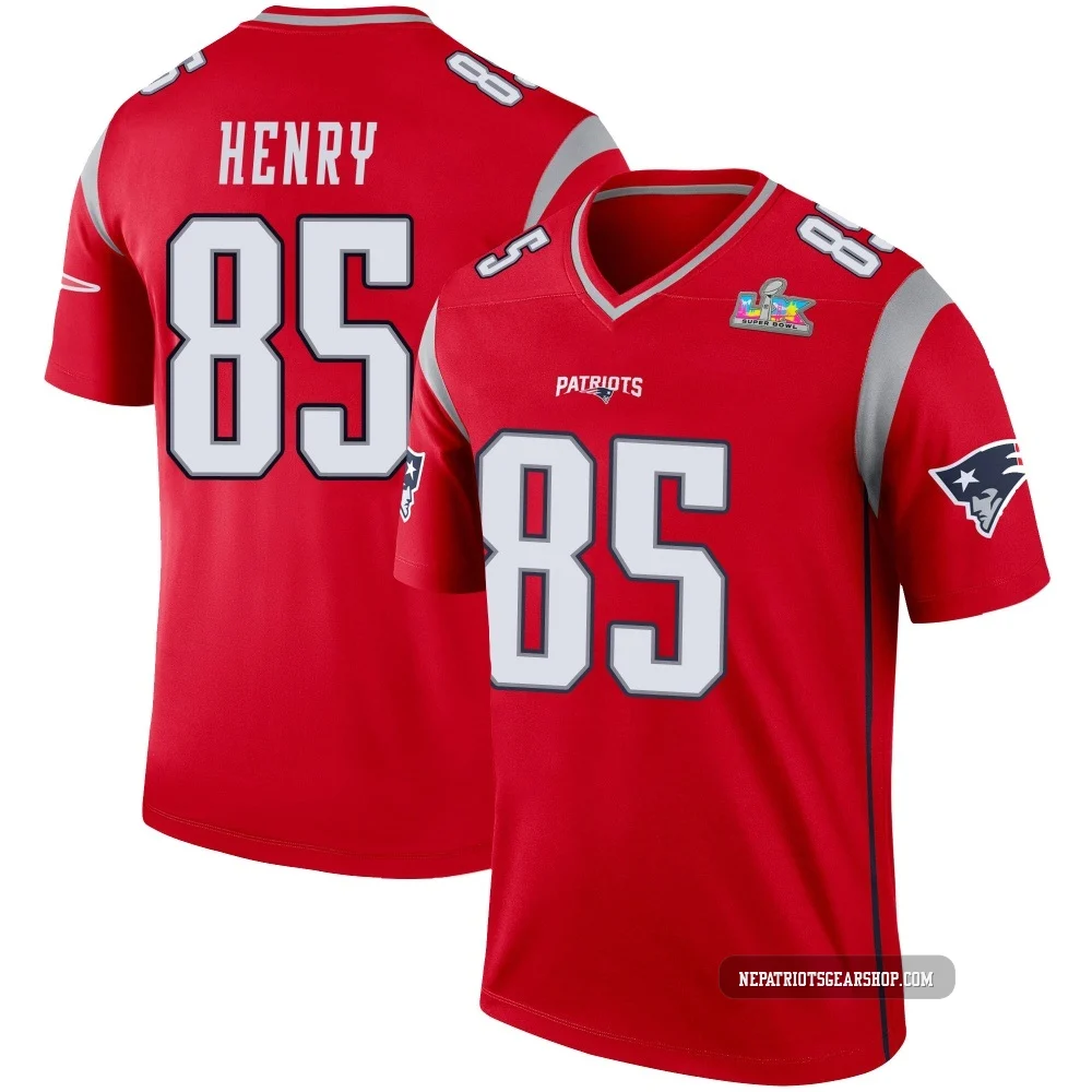Hunter Henry ＃85 New England Patriots Legend Inverted Super Bowl LX Patch Jersey - Men's Red