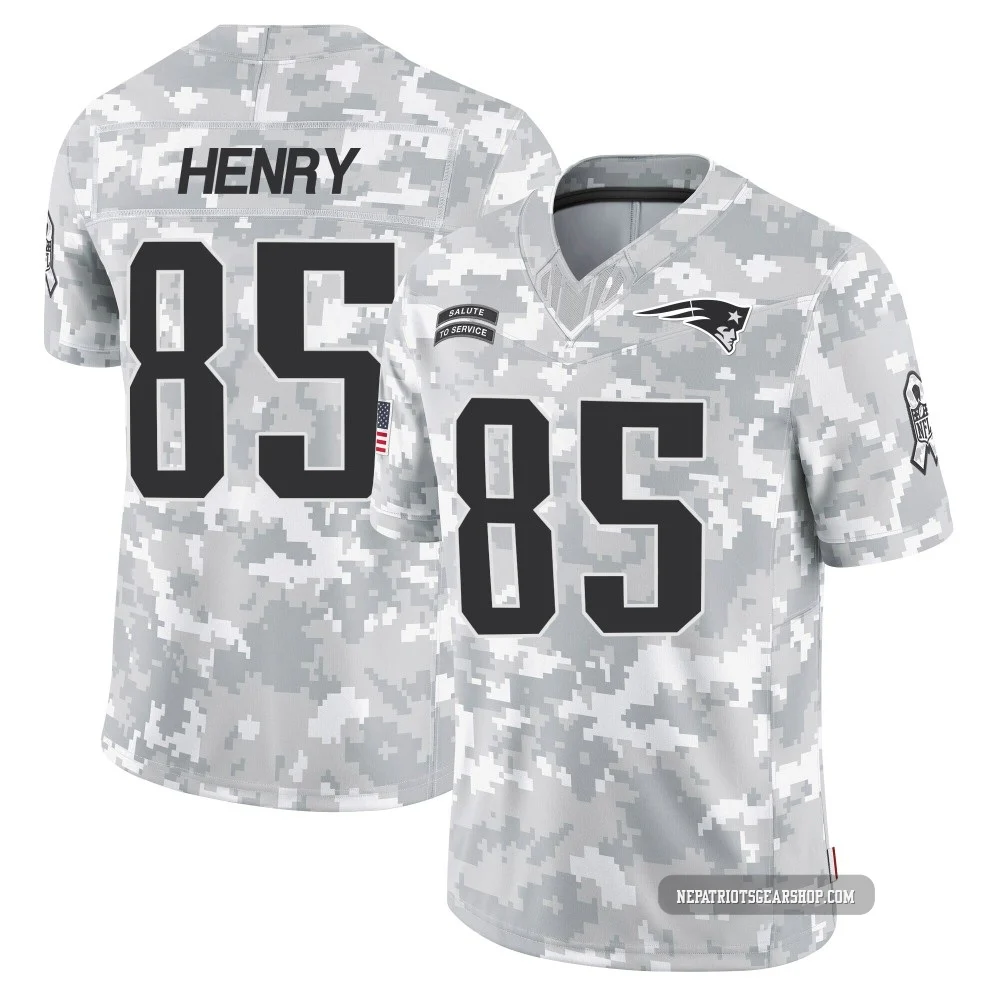 Hunter Henry ＃85 New England Patriots Limited 2024 Salute to Service Jersey - Youth Arctic Camo