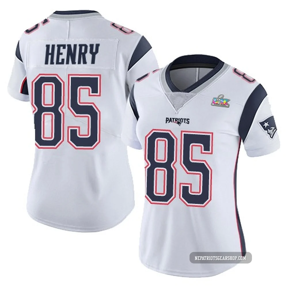 Hunter Henry ＃85 New England Patriots Limited Vapor Untouchable Super Bowl LX Patch Jersey - Women's White