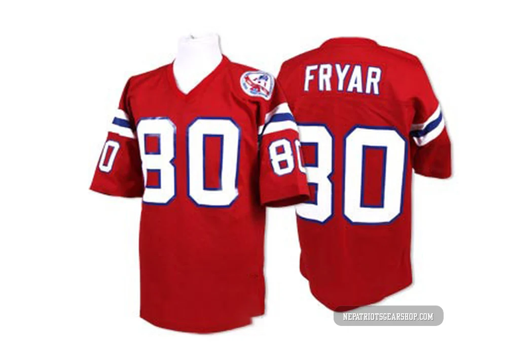 Irving Fryar ＃80 New England Patriots Authentic Mitchell And Ness Throwback Jersey - Men's Red