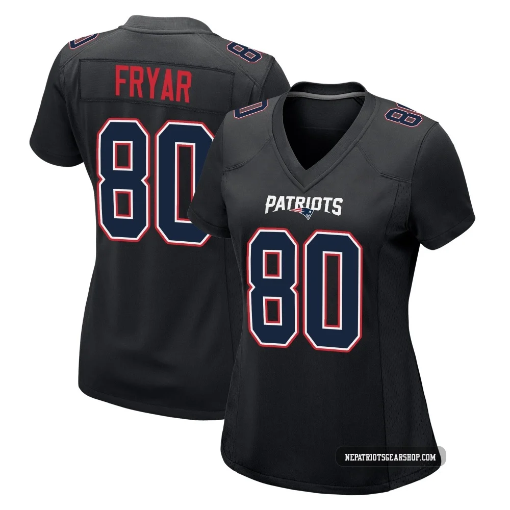 Irving Fryar ＃80 New England Patriots Game Carbon Fashion Jersey - Women's Black