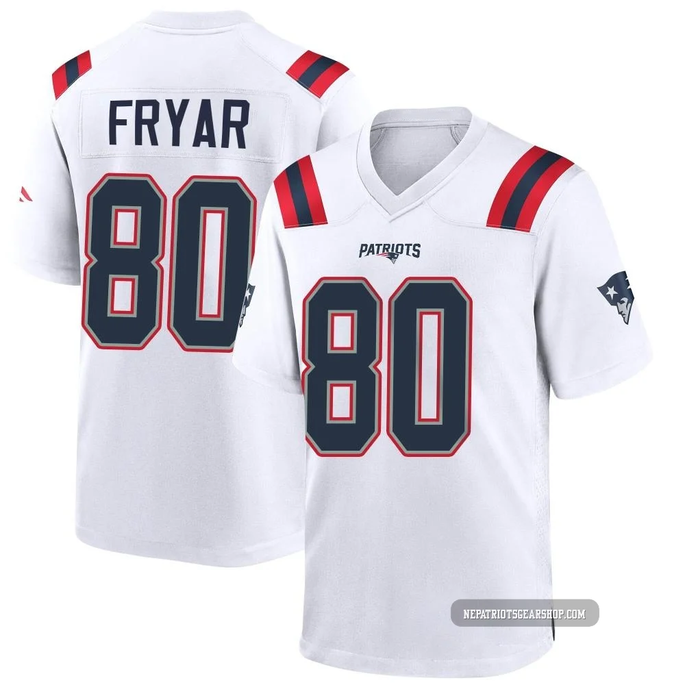 Irving Fryar ＃80 New England Patriots Game Jersey - Men's White