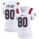 Irving Fryar ＃80 New England Patriots Game Jersey - Women's White