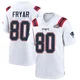 Irving Fryar ＃80 New England Patriots Game Super Bowl LX Patch Jersey - Men's White