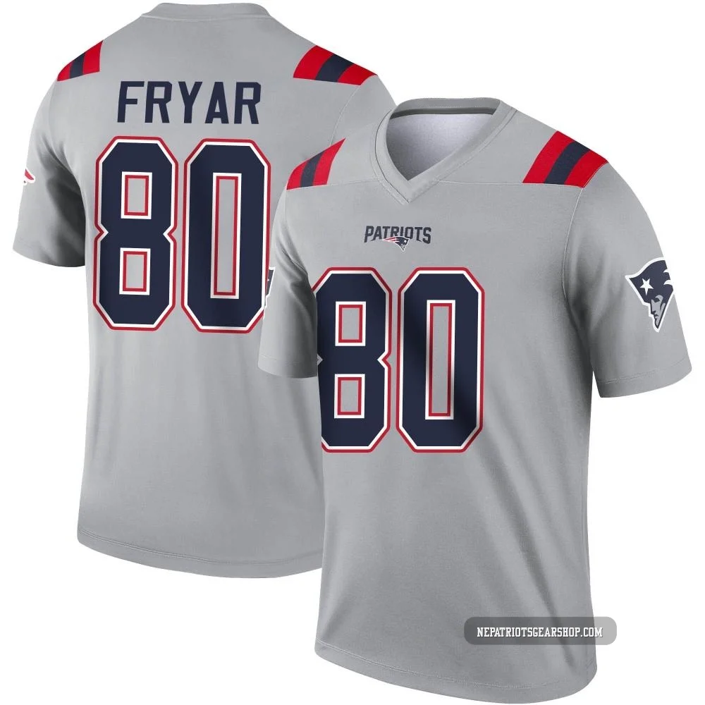 Irving Fryar ＃80 New England Patriots Legend Inverted Jersey - Men's Gray