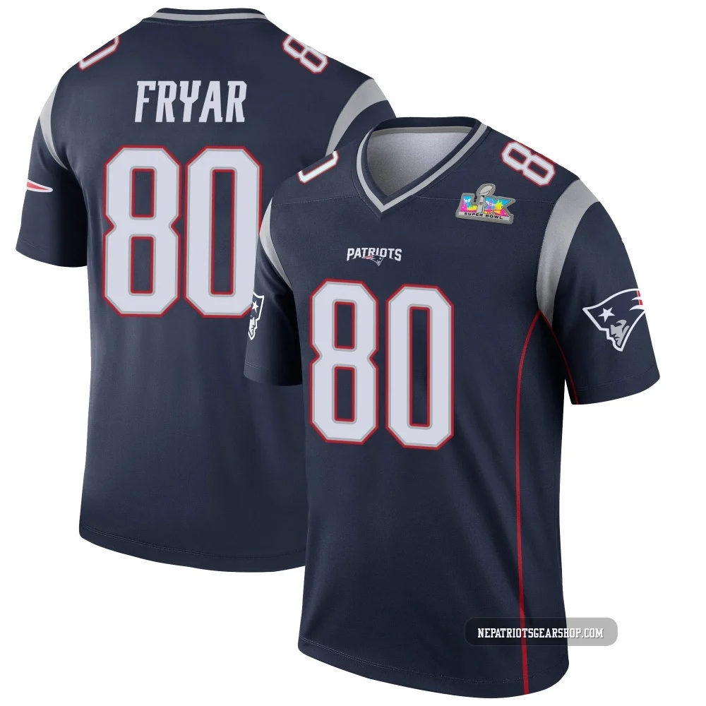 Irving Fryar ＃80 New England Patriots Legend Super Bowl LX Patch Jersey - Men's Navy