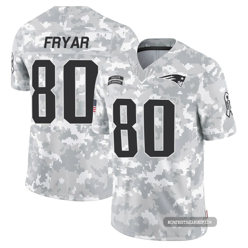 Irving Fryar ＃80 New England Patriots Limited 2024 Salute to Service Jersey - Youth Arctic Camo