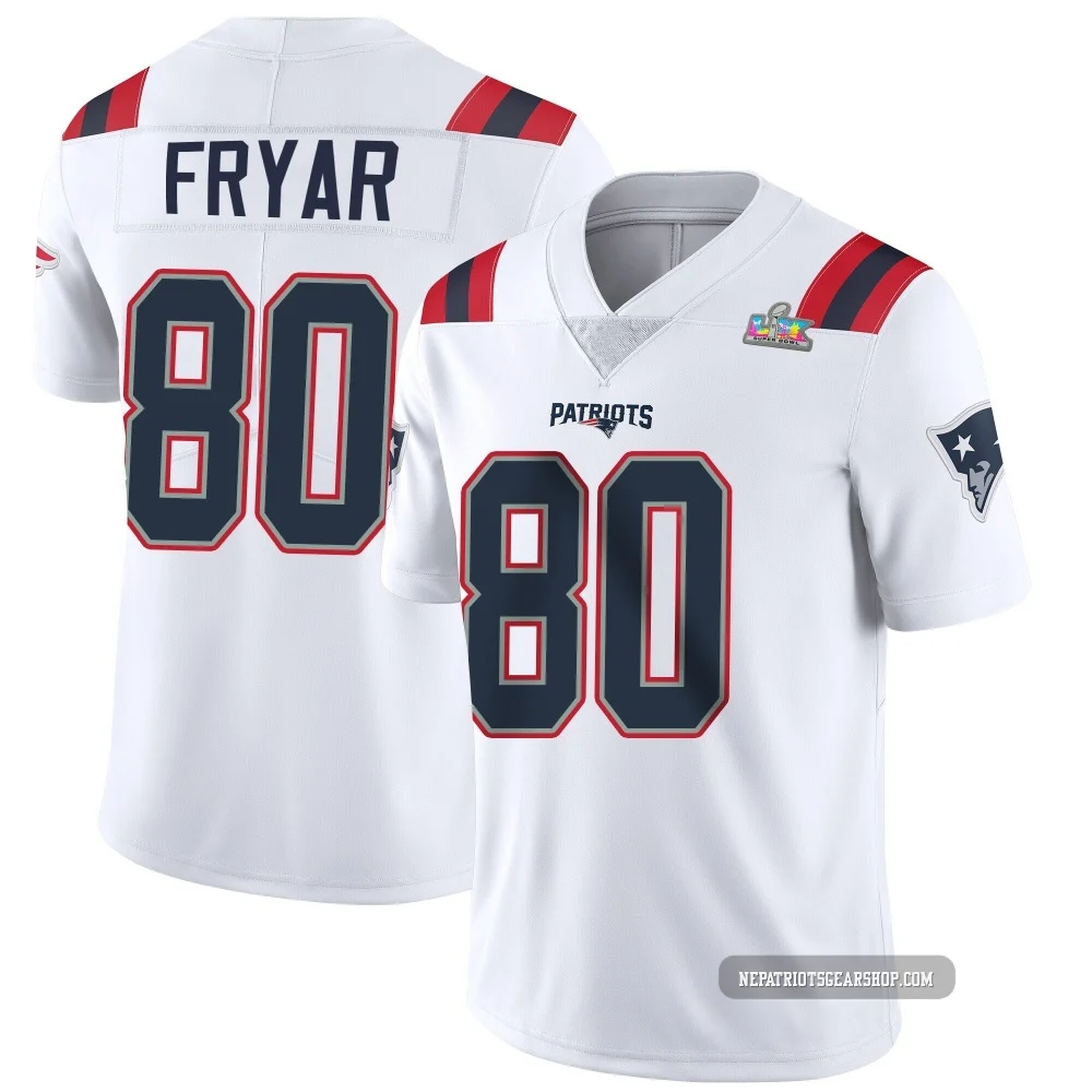 Irving Fryar ＃80 New England Patriots Limited Vapor Untouchable Super Bowl LX Patch Jersey - Youth White