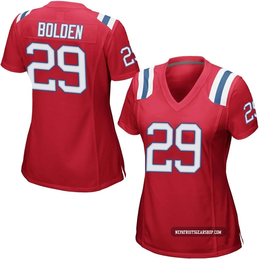 Isaiah Bolden ＃29 New England Patriots Game Alternate Jersey - Women's Red