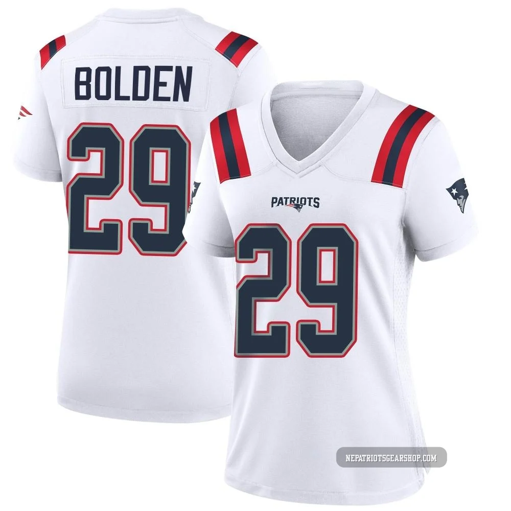 Isaiah Bolden ＃29 New England Patriots Game Jersey - Women's White