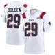 Isaiah Bolden ＃29 New England Patriots Game Super Bowl LX Patch Jersey - Youth White
