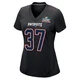 Jack Westover ＃37 New England Patriots Game Carbon Fashion Super Bowl LX Patch Jersey - Women's Black