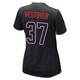 Jack Westover ＃37 New England Patriots Game Carbon Fashion Super Bowl LX Patch Jersey - Women's Black