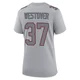 Jack Westover ＃37 New England Patriots Game Silver Atmosphere Fashion Super Bowl LX Patch Jersey - Women's