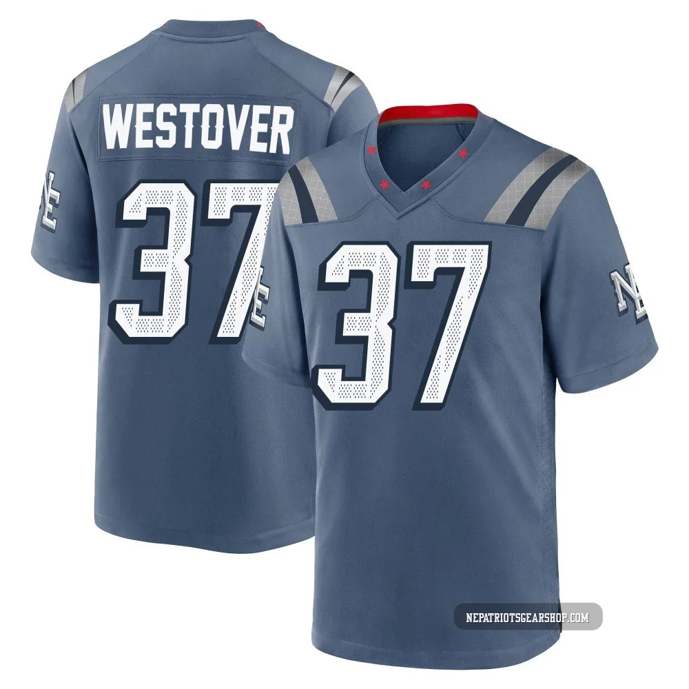 Jack Westover ＃37 New England Patriots Game Storm 2025 Rivalries Collection Jersey - Youth Blue