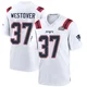 Jack Westover ＃37 New England Patriots Game Super Bowl LX Patch Jersey - Youth White